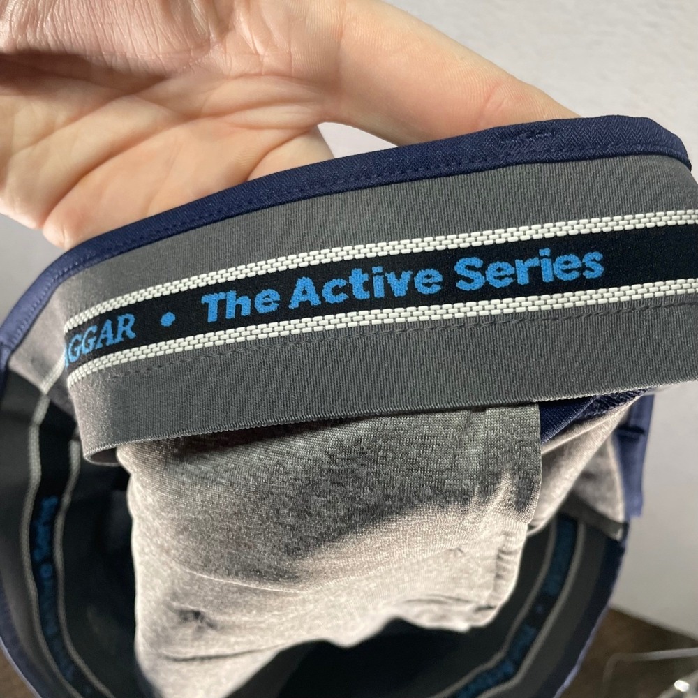 Haggar Active Series Dress‎ Pants Mens 32x30 Navy Slim Fit Stretch Comfort - Picture 7 of 8